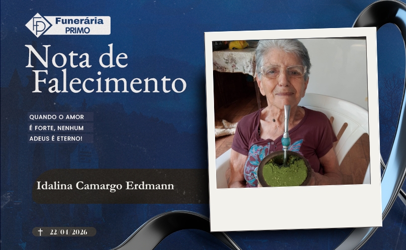 Nota de Falecimento: Idalina Camargo Erdmann