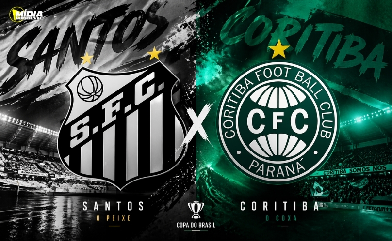 Santos e Coritiba ficam no 0 a 0 pela Copa do Brasil