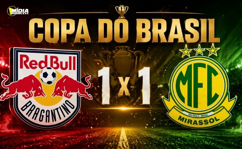 Bragantino e Mirassol empatam e deixam decisão aberta na Copa do Brasil