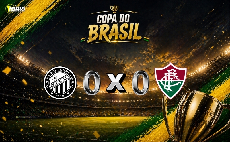 Operário-PR e Fluminense empatam e deixam vaga em aberto na Copa do Brasil