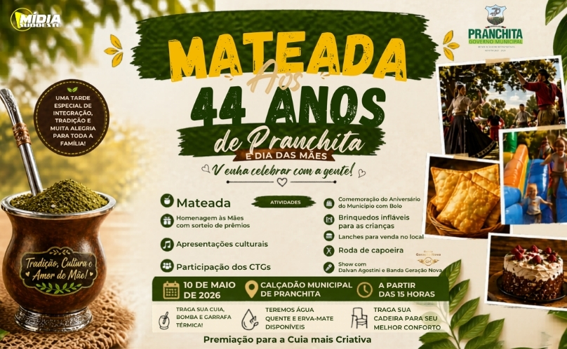 Pranchita celebra 44 anos com mateada especial e homenagem às mães