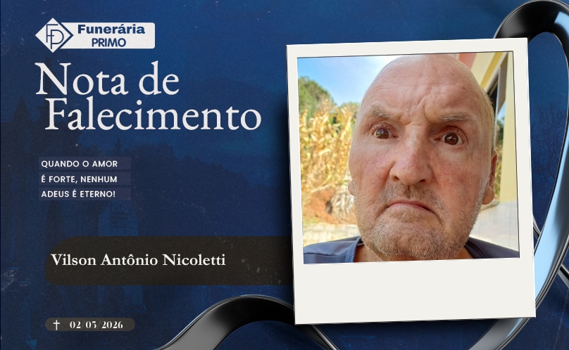 Nota de Falecimento: Vilson Antônio Nicoletti