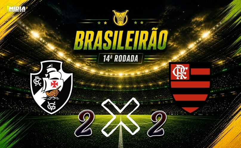 Vasco da Gama e Flamengo empatam em 2 a 2 pelo Brasileirão