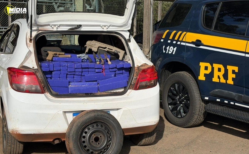PRF apreende drogas e armas na BR-277
