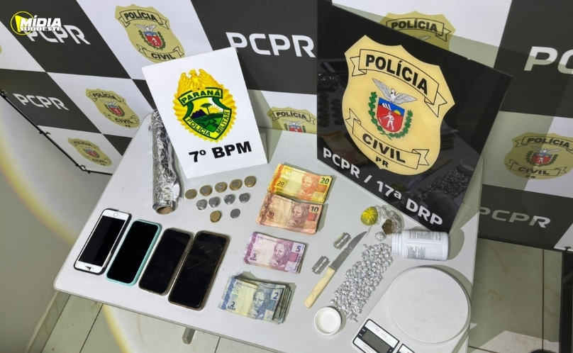 Operação conjunta apreende drogas e prende suspeitos