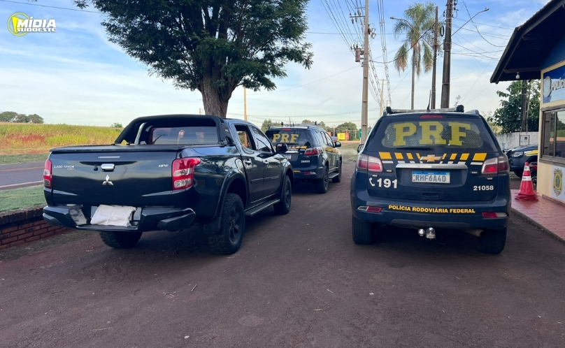 PRF recupera caminhonete furtada após perseguição na BR-163