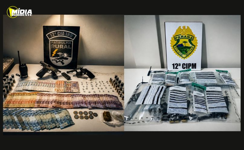 SAS: Polícia Militar apreende armas, drogas e dinheiro