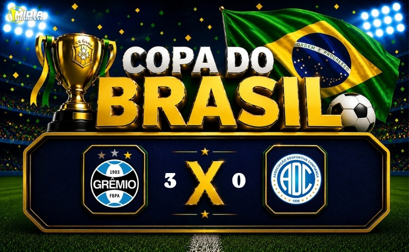 Grêmio vence o Confiança e avança às oitavas da Copa do Brasil
