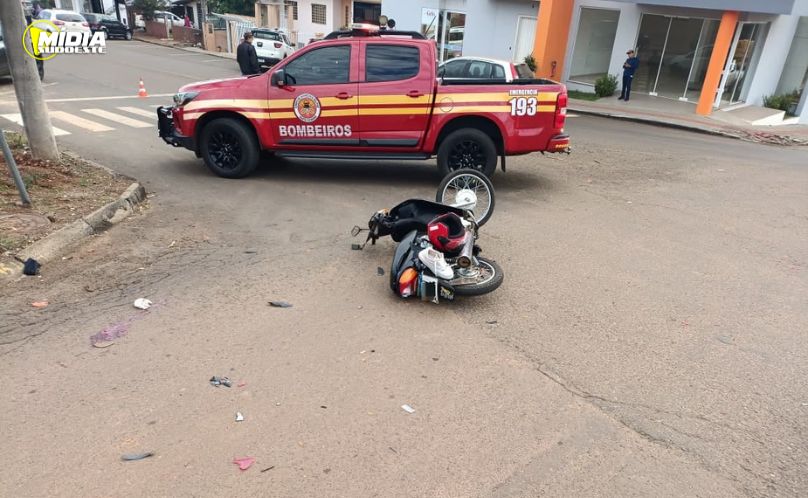 Motociclista fica gravemente ferimento na cabeça em acidente
