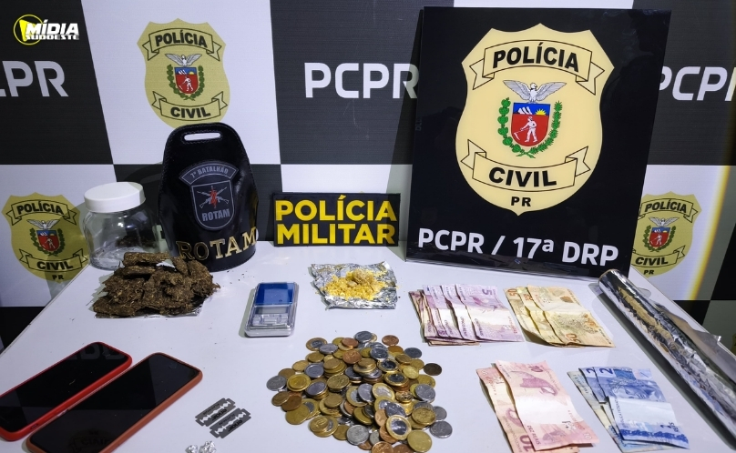 Operação conjunta apreende drogas e encaminha suspeitos à delegacia