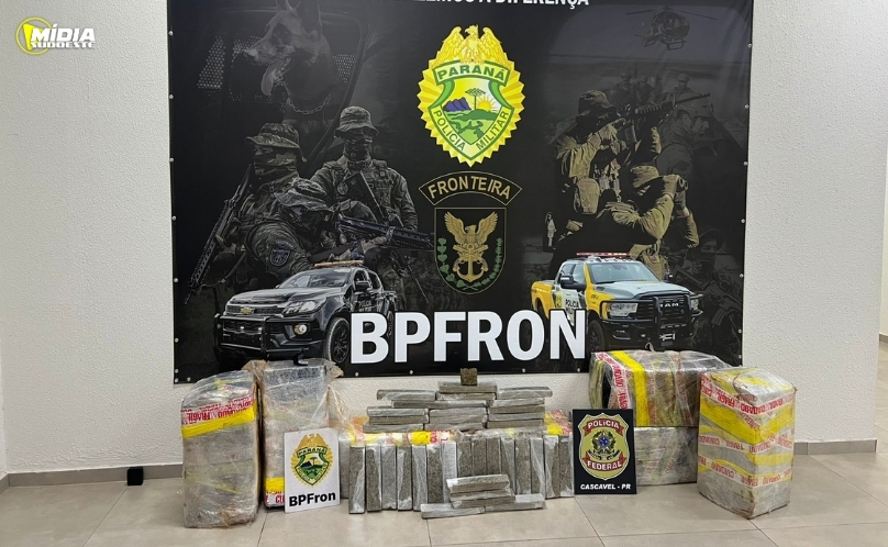 BPFRON e Polícia Federal prendem homem com carga de maconha na BR-277
