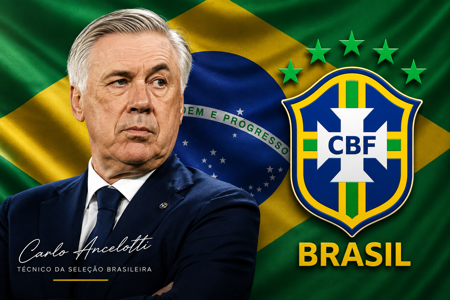 Ancelotti renova com a Seleção até 2030