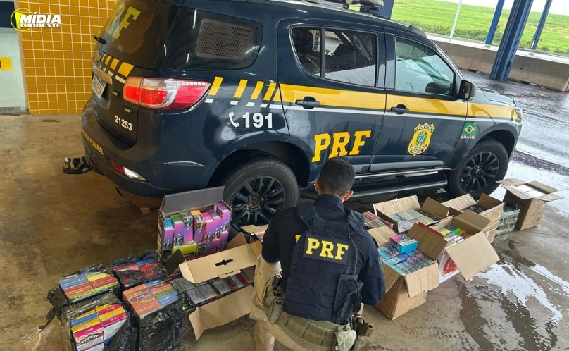 Operação da PRF resulta em grande apreensão de produtos ilegais na BR-369