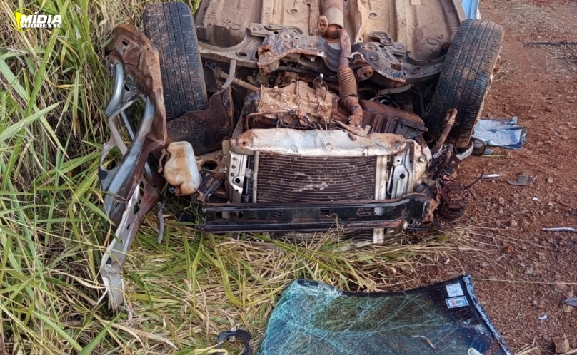 Motorista fica ferido após sair da pista e cair em ribanceira na PRC-280