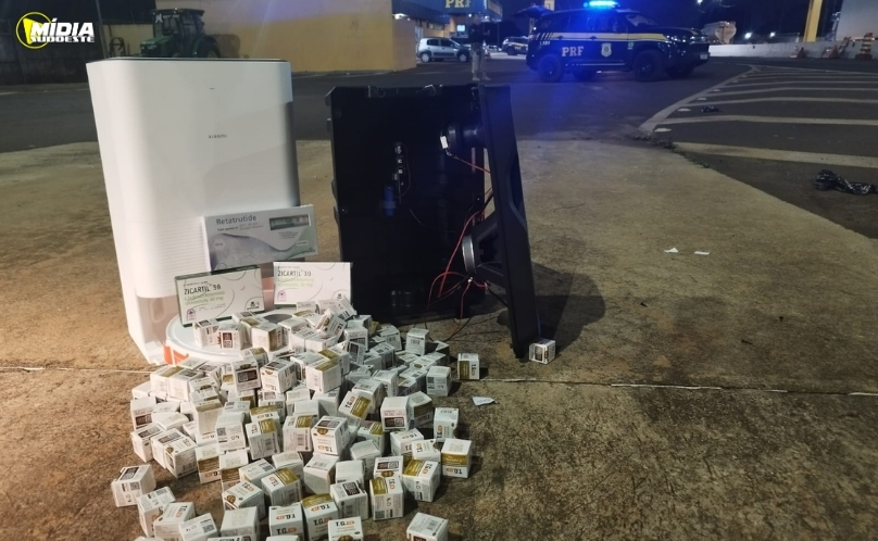 Passageira é flagrada transportando centenas de ampolas de medicamento na BR-277