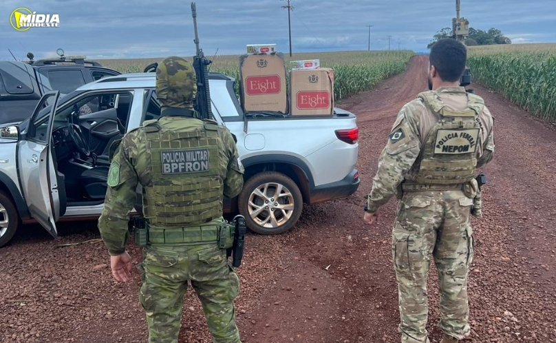 BPFRON e PF apreendem mil pacotes de cigarros contrabandeados