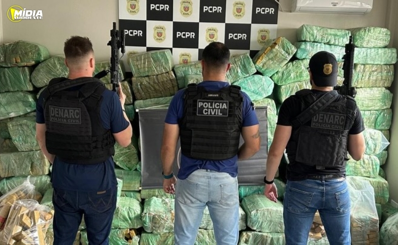 Polícia Civil apreende quase 2,4 toneladas de maconha na PR-280