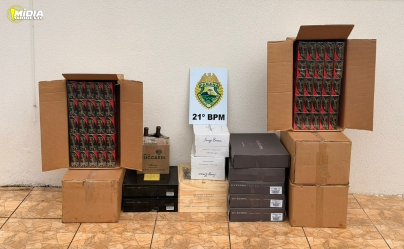 Mercadorias estrangeiras são apreendidas após perseguição policial