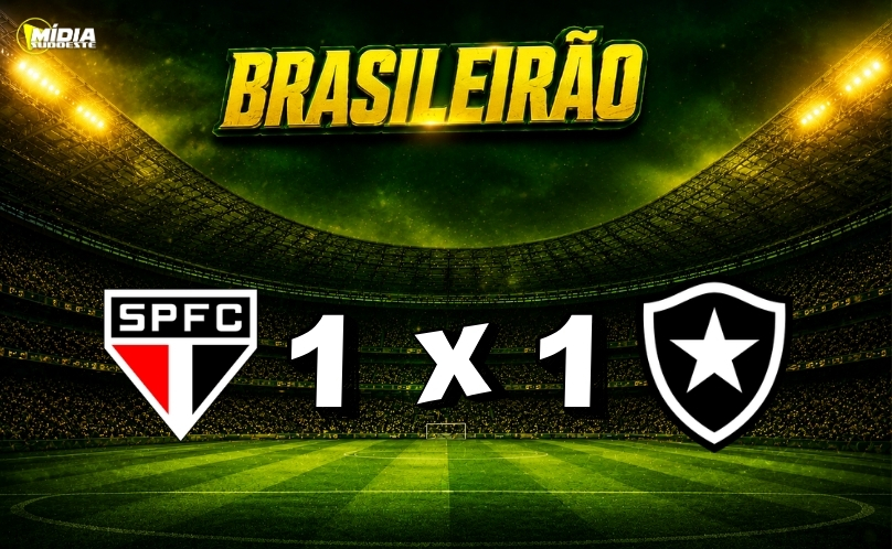 São Paulo e Botafogo empatam em 1 a 1 no Morumbis pelo Brasileirão