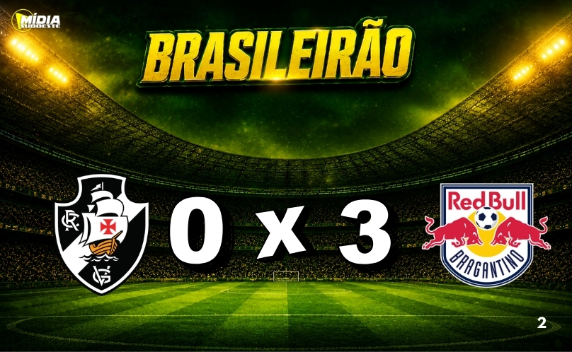 Vasco perde em casa e vê Bragantino colar no G-4
