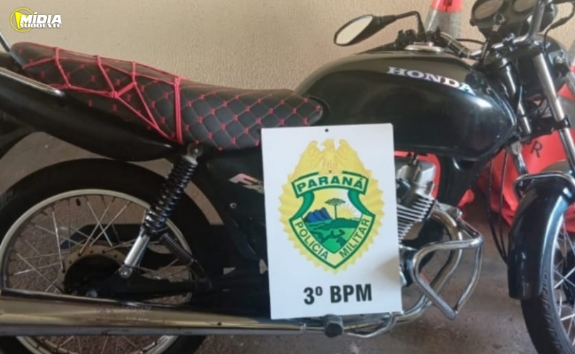 Motocicleta é apreendida durante abordagem da PMPR