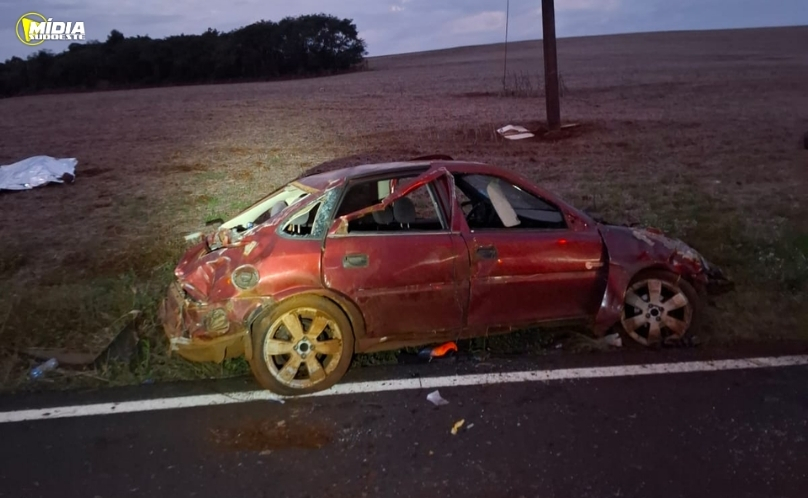 Capotamento mata motorista de 36 anos na PR-886