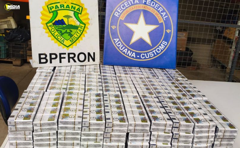 BPFRON apreende cigarros e mercadorias contrabandeadas em ônibus interestadual