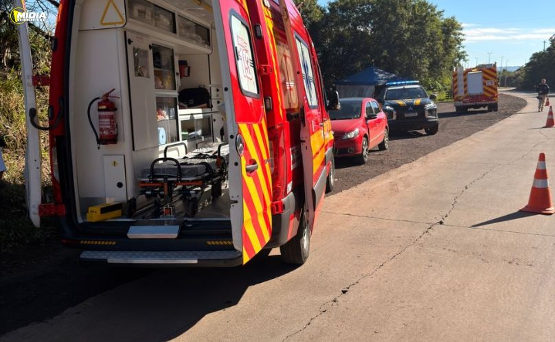 Pedestre fica ferido após ser atropelado na BR-163