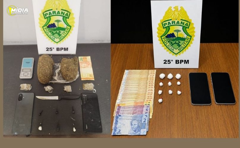 Ações da Polícia Militar resultam em apreensão de drogas e prisões