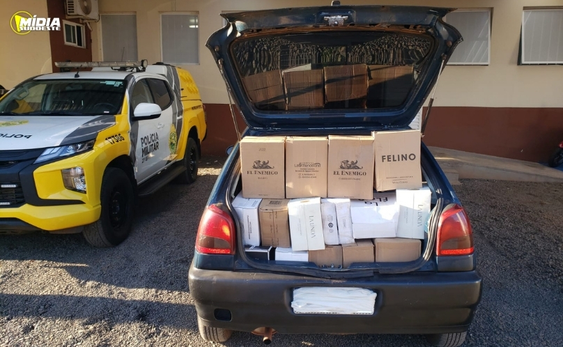 Operação conjunta apreende 300 garrafas de vinho estrangeiro