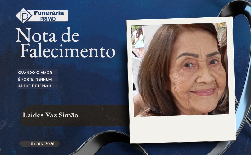 Nota de Falecimento: Laides Vaz Simão