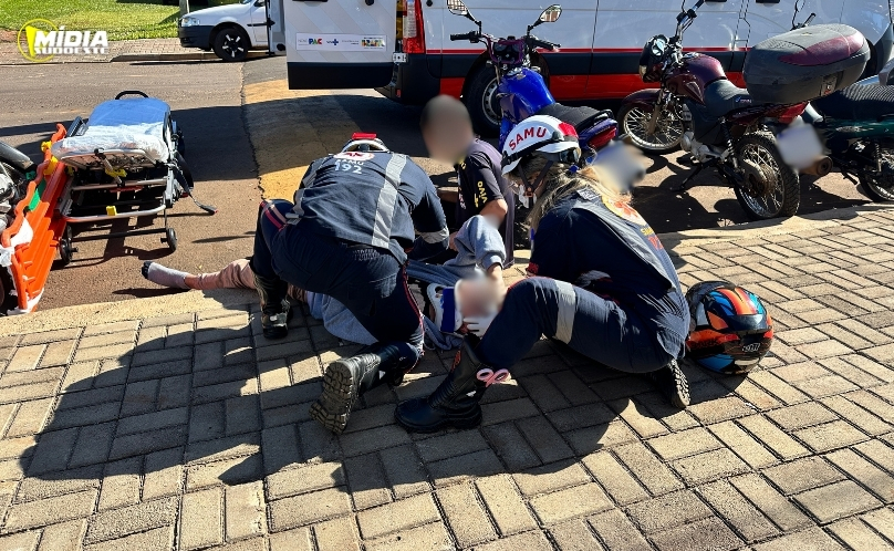 SAS: acidente entre duas motos mobiliza equipe do SAMU