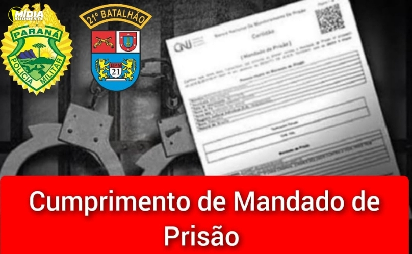 Homem com mandado de prisão em aberto é capturado pela Polícia Militar