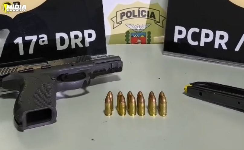 Suspeito é preso com arma e munições durante operação da PCPR