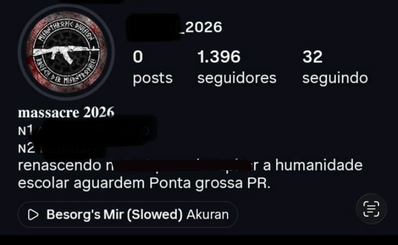 Polícia Civil realiza operação após ameaças de massacre em escolas de Ponta Grossa