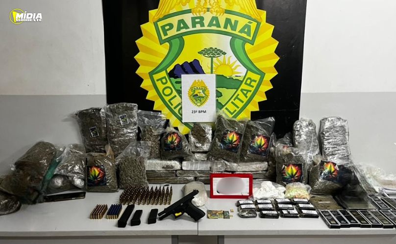 PMPR apreende drogas, arma e munições em operação