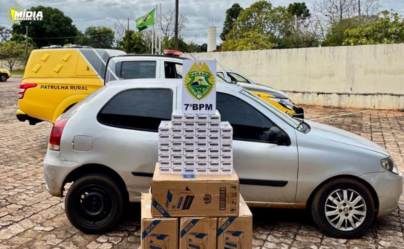 PM apreende 2,5 mil maços de cigarros contrabandeados