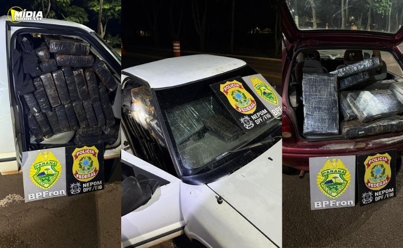 BPFRON e Polícia Federal apreendem mais de 1,1 tonelada de maconha