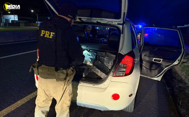 PRF apreende 342 quilos de maconha e prende casal
