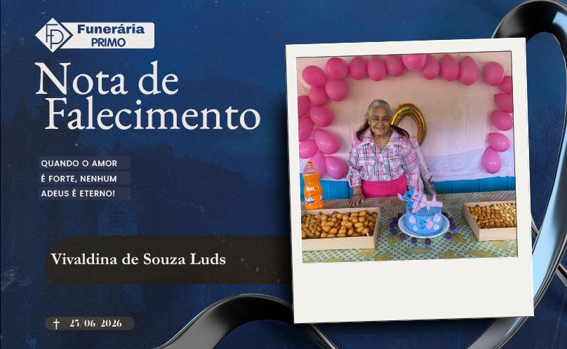 Nota de Falecimento: Vivaldina de Souza Luds