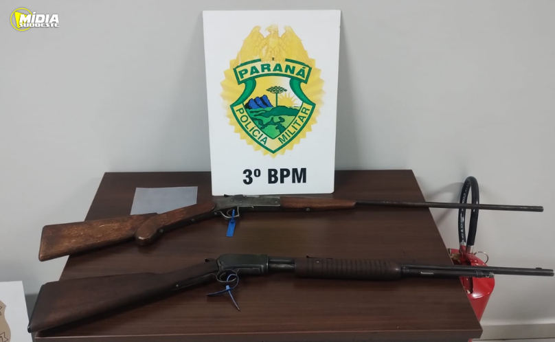 Homem é preso e armas são apreendidas após disparo que feriu animal