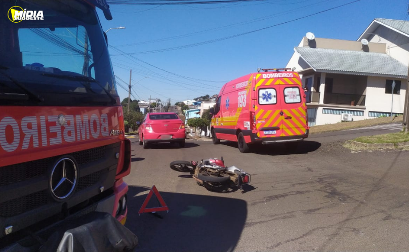 Motociclista é encaminhado à UPA após acidente de trânsito