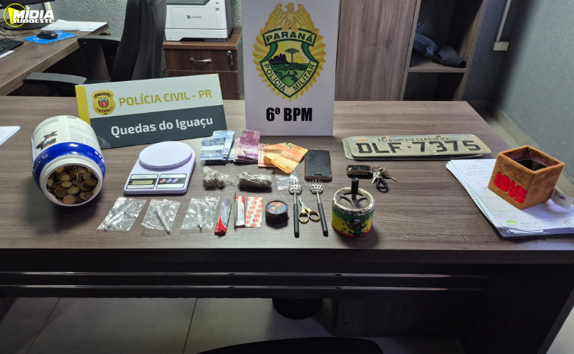 Operação conjunta apreende drogas e prende dois suspeitos