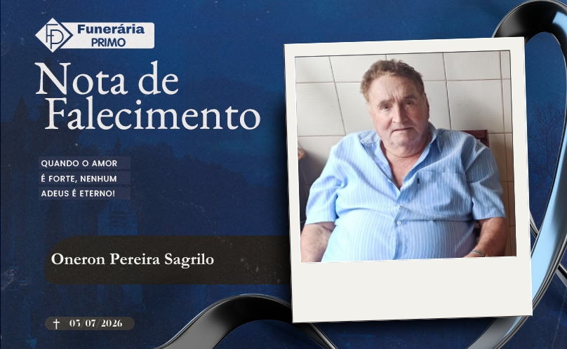 Nota de Falecimento: Oneron Pereira Sagrilo