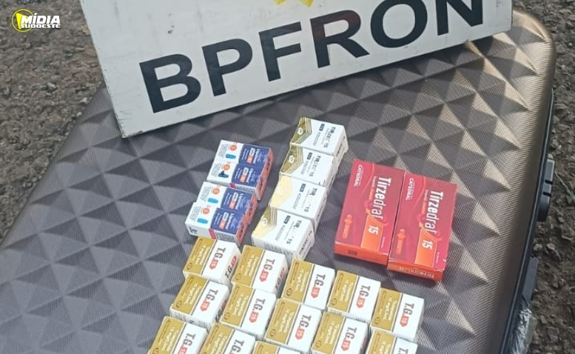 BPFRON apreende medicamentos e eletrônicos em ônibus abordado