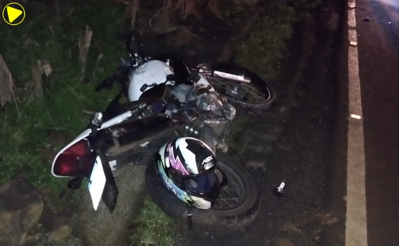 Motociclista fica ferido após sair da pista na SC-160