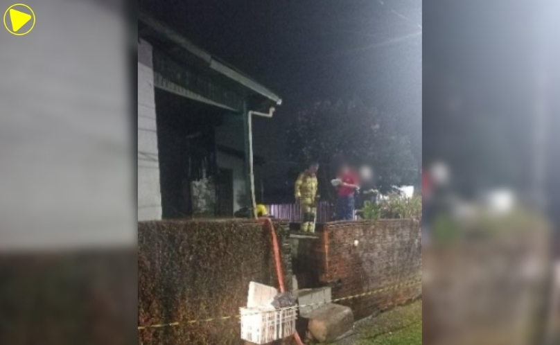 Incêndio criminoso atinge residência em Xaxim