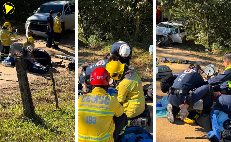 Após ser retirado das ferragens, homem de 30 anos morre durante atendimento