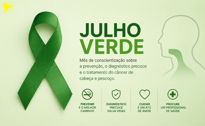 Julho Verde reforça importância da prevenção ao câncer de cabeça e pescoço