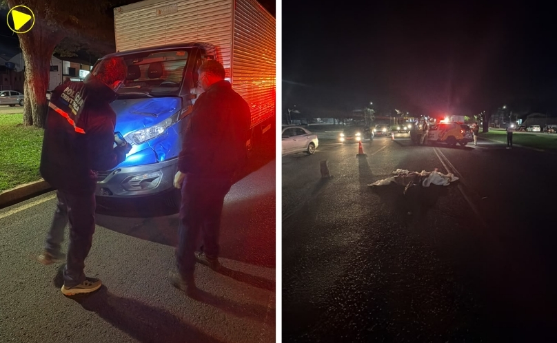 Pedestre morre após ser atropelado por caminhão
